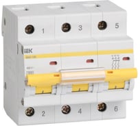 Автоматический выключатель 3п C 10А ВА 47-100 10кА IEK MVA40-3-010-C 53666