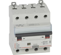 Автоматический выключатель дифференциального тока 4п 4мод. C 25A 30mA тип AC 6/10kA DX3 Legrand 411188 1009923