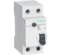 Автоматический выключатель дифференциального тока Systeme Electric АВДТ City9 set 1p+n с, 16 А, 4.5 kА, 10 мА, тип-a, 230 В C9D51616