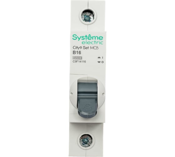 Автоматический выключатель Systeme Electric City9 set ав b 16а 1p 4.5ka 230в (ранее EZ9F14116) C9F14116