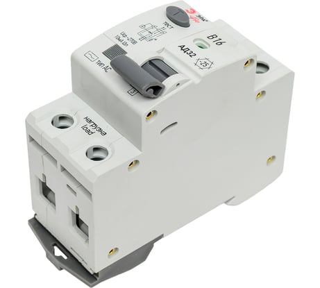 Автоматический выключатель дифференциального тока ЭРА АВДТ 4,5кА PRO D32E2B16АC10P АД32 электронное 1PN B16 10мА тип АC защита 230В Б0057368