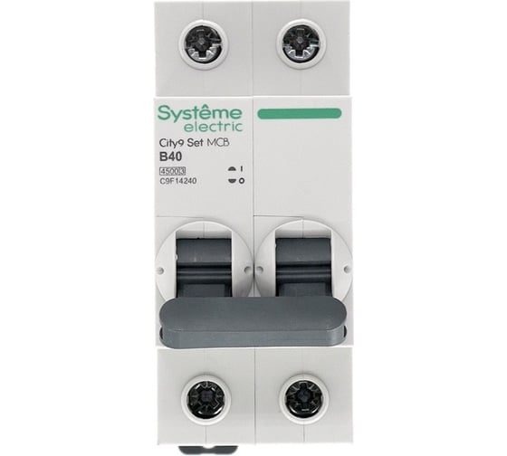 Автоматический выключатель Systeme Electric City9 set ав b 40а 2p 4.5ka 230в C9F14240