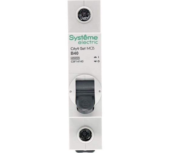 Автоматический выключатель Systeme Electric City9 set ав b 40а 1p 4.5ka 230в (ранее EZ9F14140) C9F14140