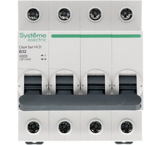 Автоматический выключатель Systeme Electric City9 set ав b 32а 4p 4.5ka 400в C9F14432