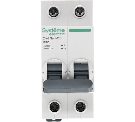 Автоматический выключатель Systeme Electric City9 set ав b 32а 2p 4.5ka 230в (ранее EZ9F14232) C9F14232