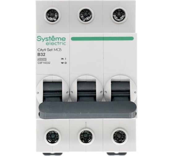 Автоматический выключатель Systeme Electric City9 set ав b 32а 3p 4.5ka 400в (ранее EZ9F14332) C9F14332