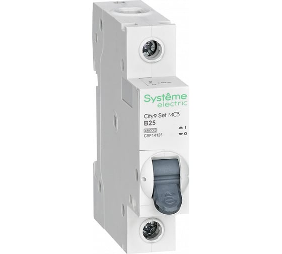 Автоматический выключатель Systeme Electric City9 set ав b 25а 1p 4.5ka 230в (ранее EZ9F14125) C9F14125