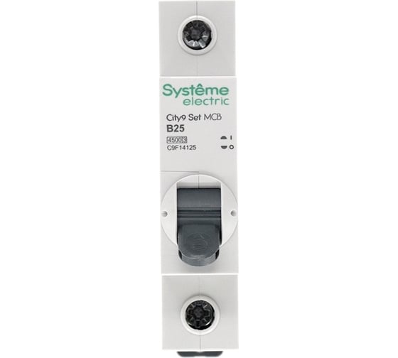Автоматический выключатель Systeme Electric City9 set ав b 25а 1p 4.5ka 230в (ранее EZ9F14125) C9F14125