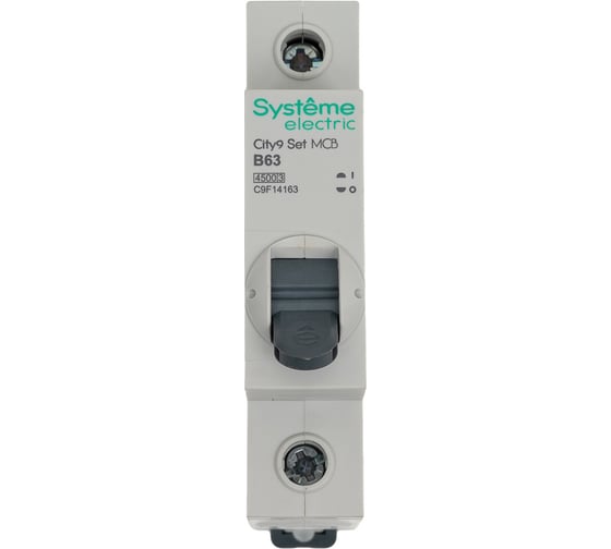 Автоматический выключатель Systeme Electric City9 set ав b 63а 1p 4.5ka 230в C9F14163