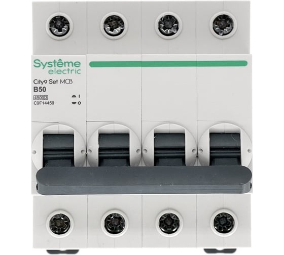 Автоматический выключатель Systeme Electric City9 set ав b 50а 4p 4.5ka 400в C9F14450