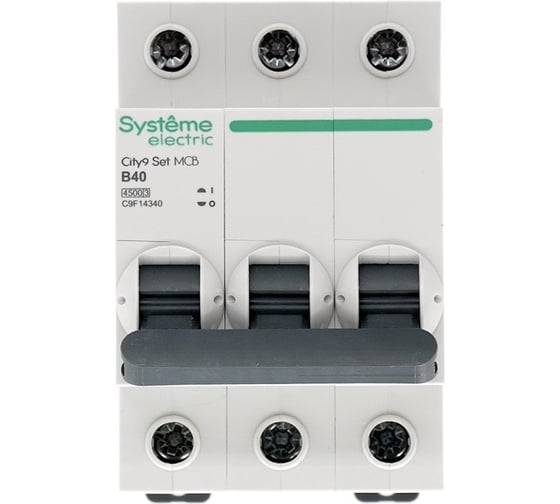 Автоматический выключатель Systeme Electric City9 set ав b 40а 3p 4.5ka 400в (ранее EZ9F14340) C9F14340