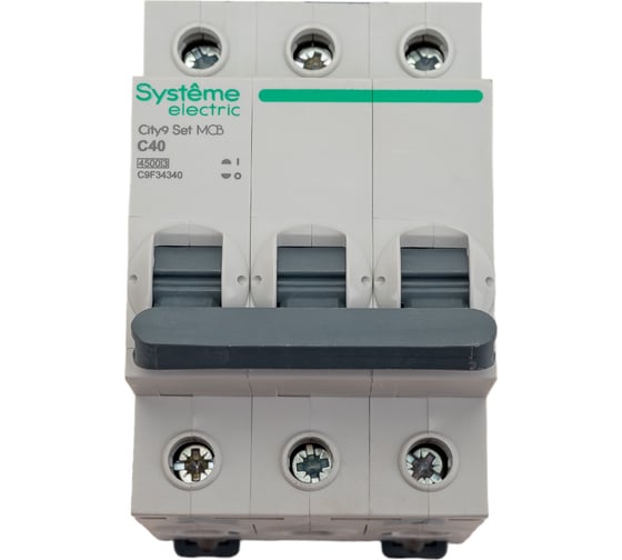 Автоматический выключатель Systeme Electric City9 set ав с 40а 3p 4.5ka 400в (ранее EZ9F34340) C9F34340