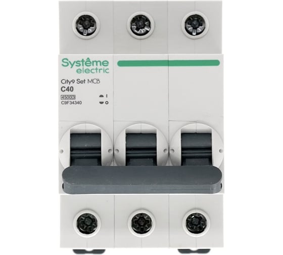 Автоматический выключатель Systeme Electric City9 set ав с 40а 3p 4.5ka 400в (ранее EZ9F34340) C9F34340