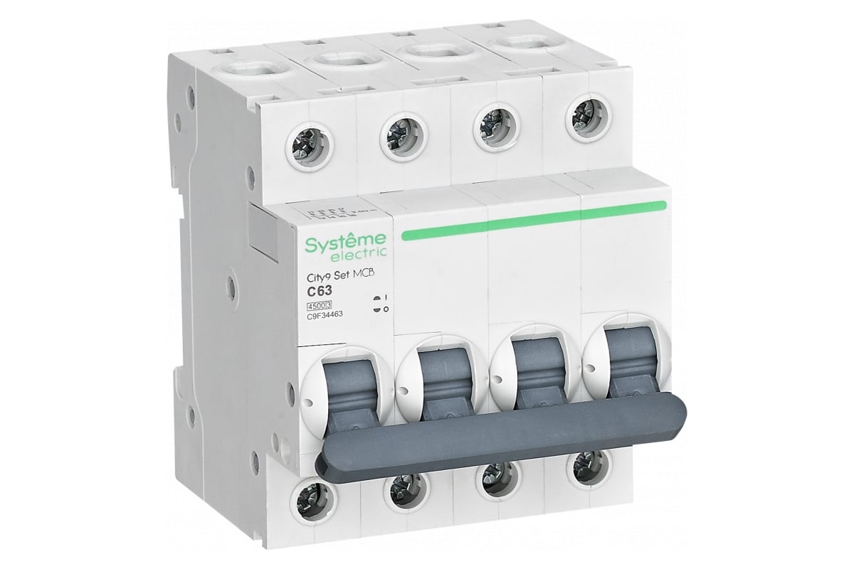 Автоматический выключатель Systeme Electric City9 set ав с 63а 4p 4.5ka ...