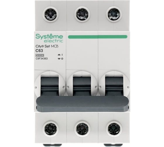 Автоматический выключатель Systeme Electric City9 set ав с 63а 3p 4.5ka 400в (ранее EZ9F34363) C9F34363
