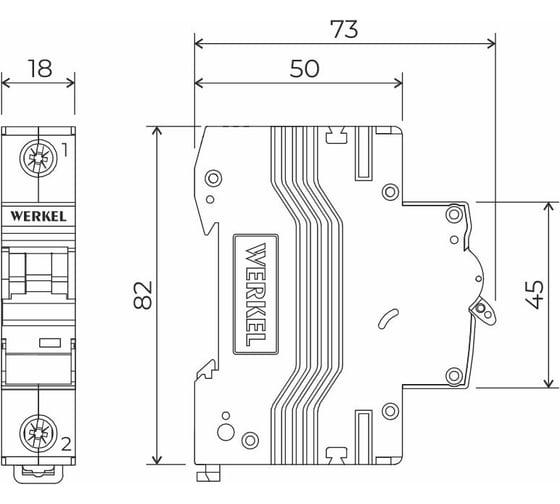Автоматический выключатель WERKEL 1p 16a c 6 ка a062457
