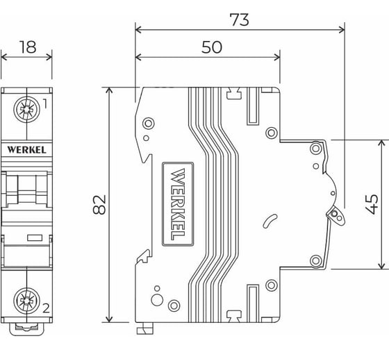 Автоматический выключатель WERKEL 1p 63a c 6 ка a062540