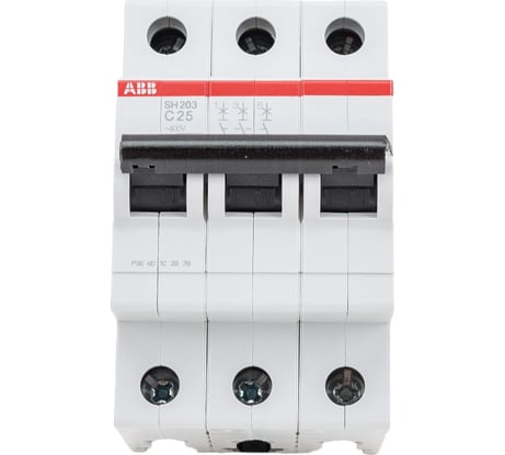 Автоматический трехполюсный выключатель ABB c 25а 6ка sh203 2CDS213001R0254