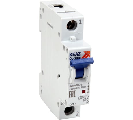 Автоматический модульный выключатель КЭАЗ 1п C 4А 6кА OptiDin BM63-1C4-УХЛ3 260511