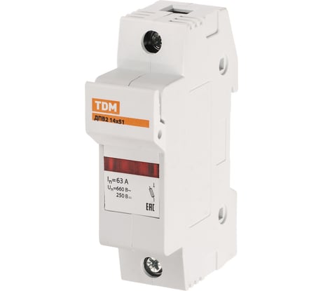 Держатель плавких вставок TDM ELECTRIC ДПВ2 14x51 1П SQ0216-0017