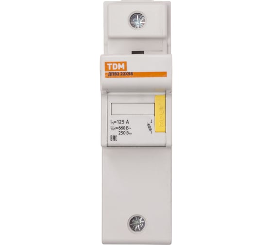 Держатель плавких вставок TDM ELECTRIC ДПВ2 22x58 1П SQ0216-0021