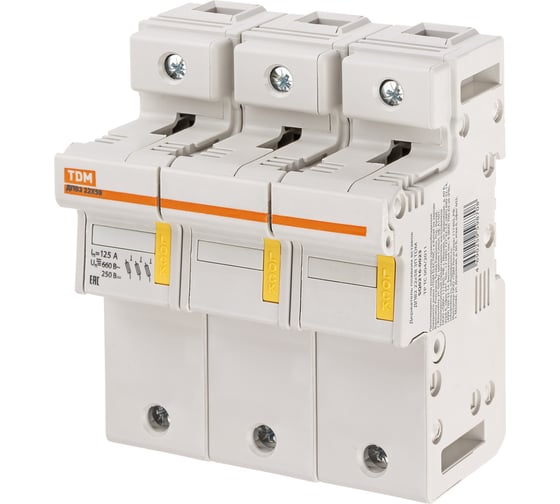 Держатель плавких вставок TDM ELECTRIC ДПВ2 22x58 3П SQ0216-0023