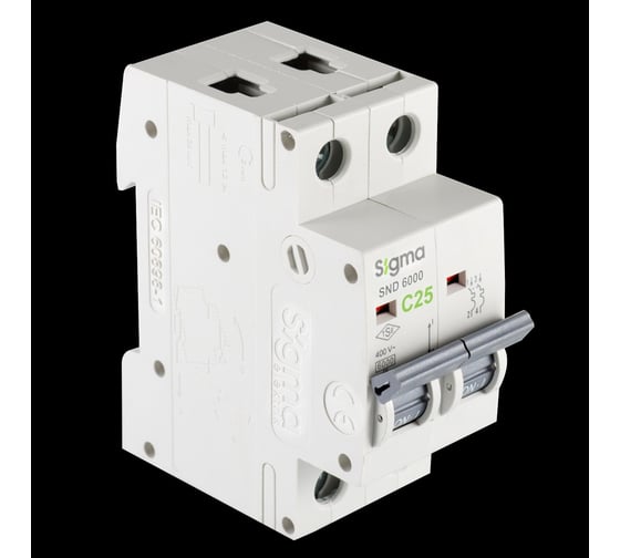 Автоматический выключатель Sigma Elektrik 2P C 25A 6kA, 1 шт 6SM225C 1
