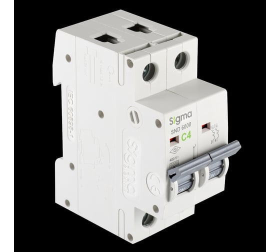 Автоматический выключатель Sigma Elektrik 2P C 4A 6kA, 1 шт 6SM204C 1