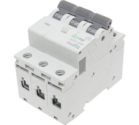 Автоматический выключатель Sigma Elektrik 3P C 20A 10kA, 1 шт 1SMD320C