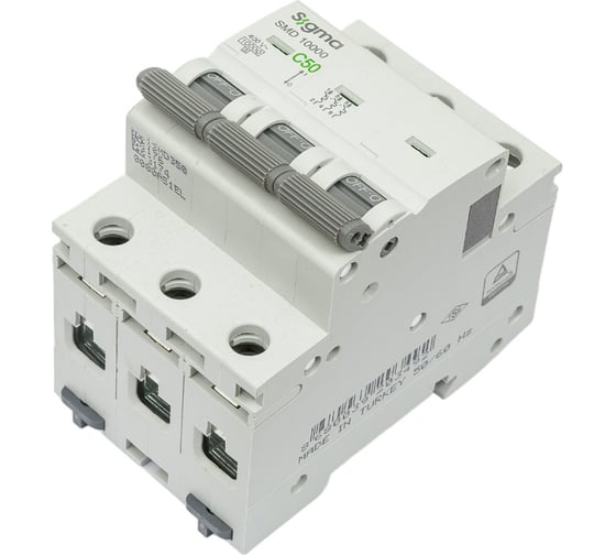 Автоматический выключатель Sigma Elektrik 3P C 50A 10kA, 1 шт 1SMD350C