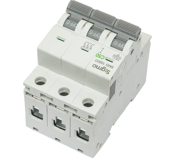 Автоматический выключатель Sigma Elektrik 3P C 50A 10kA, 1 шт 1SMD350C