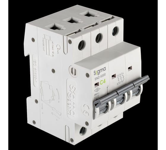 Автоматический выключатель Sigma Elektrik 3P C 4A 6kA, 1 шт 6SM304C 1