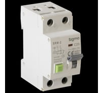 Автоматический выключатель дифференциального тока Sigma Elektrik АВДТ AC 2P 30mA 6kA 25A SRM2025030