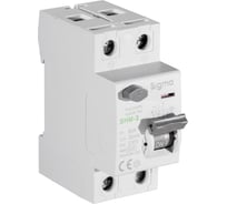 Выключатель дифференциального тока Sigma Elektrik ВДТ (УЗО) AC 2P 30mA 6kA 80A SHM2080030 26963132