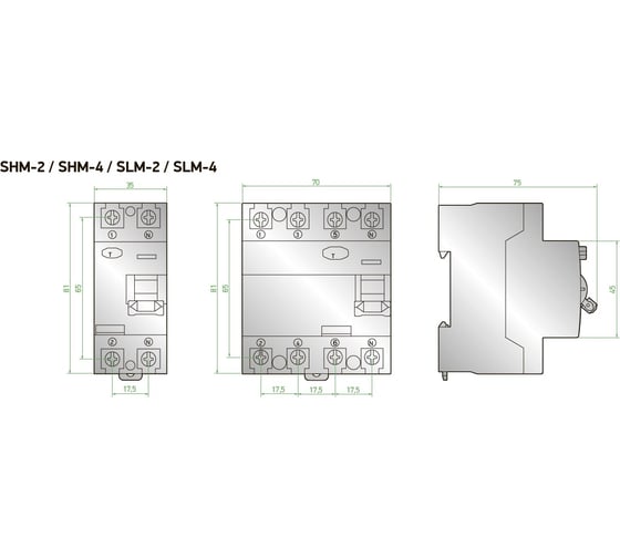 Выключатель дифференциального тока Sigma Elektrik ВДТ (УЗО) AC 4P 30mA 6kA 63A SHM4063030