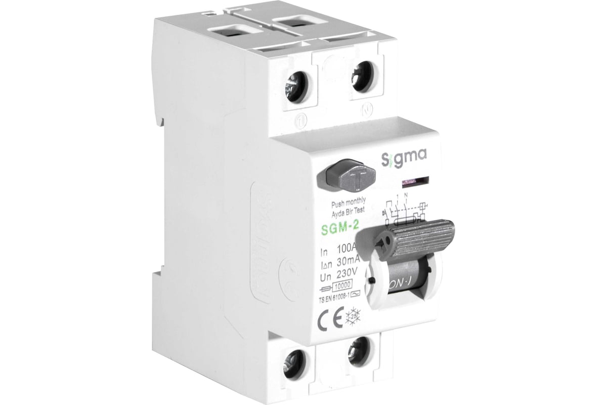 Выключатель дифференциального тока Sigma Elektrik ВДТ (УЗО) AC 2P 30mA ...