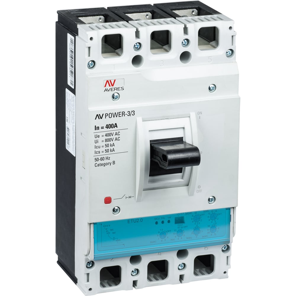 Автоматический выключатель EKF av power-3/4 4p 400а 50ka etu2.0 mccb-34 ...