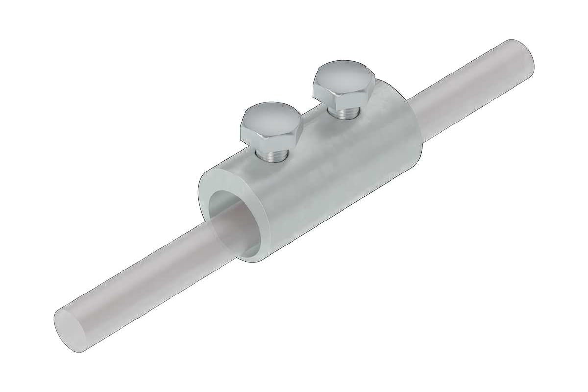 Двухболтовой сквозной соединитель прутка Система КМ Ø 5-8 мм INOX304 ...