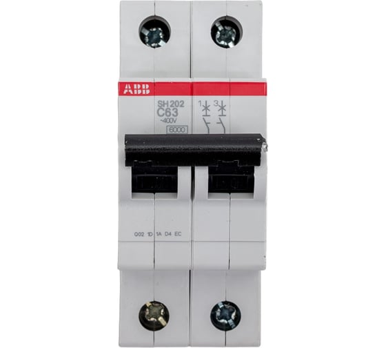 Автоматический выключатель ABB 2-полюсной sh202 c63 2CDS212001R0634