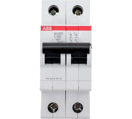 Автоматический выключатель ABB 2-полюсной sh202 c50 2CDS212001R0504