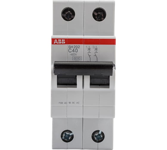 Автоматический выключатель ABB 2-полюсной sh202 c40 2CDS212001R0404