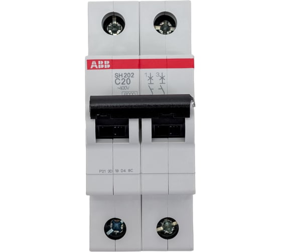 Автоматический выключатель ABB 2-полюсной sh202 c 20 2CDS212001R0204