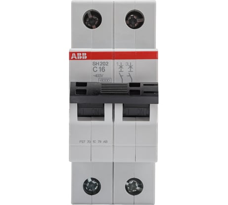 Автоматический выключатель ABB 2-полюсной sh202 c 16 2CDS212001R0164