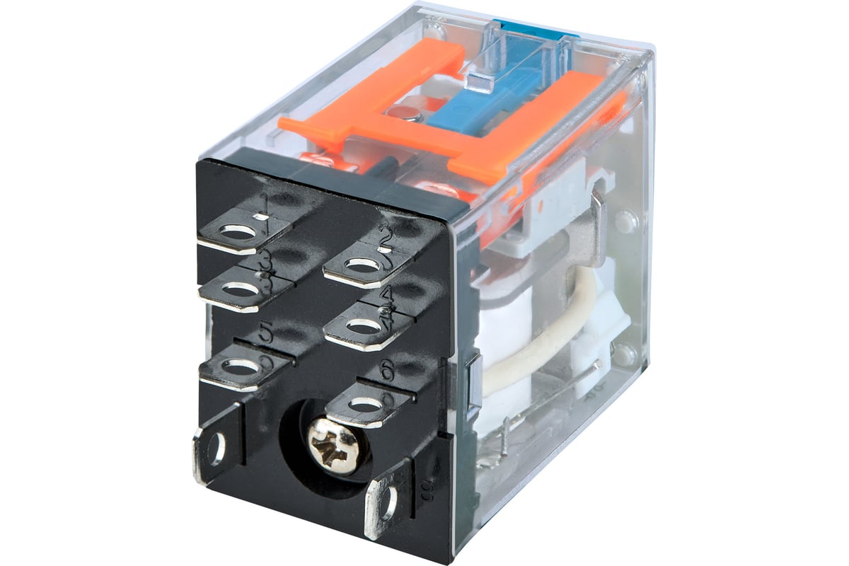 Миниатюрное силовое реле РЕЛЕОН 1 CO контакт 16А;= 24В DC; блокируемая ...