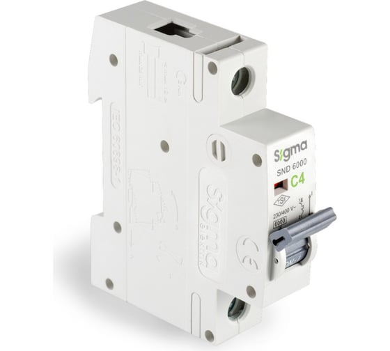 Автоматический выключатель Sigma Elektrik 1P C 4A 6kA 6SM104C