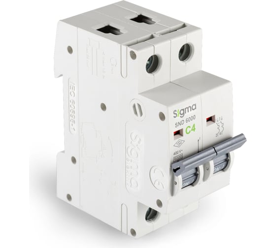 Автоматический выключатель Sigma Elektrik 2P C 4A 6kA 6SM204C 1
