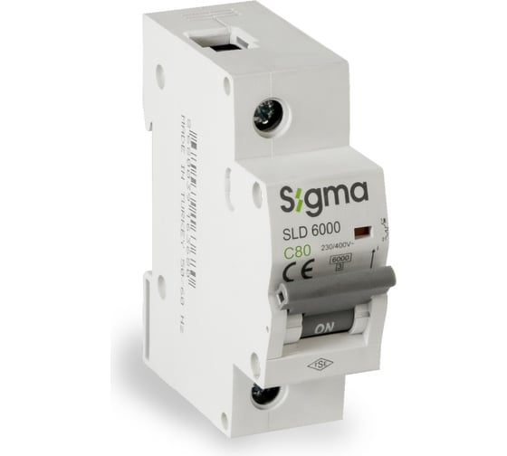 Автоматический выключатель Sigma Elektrik 1P C 80A 6kA 6SL180C 1