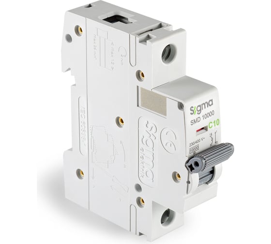 Автоматический выключатель Sigma Elektrik 1P C 10A 10kA 1SMD110C 1