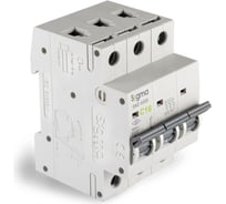 Автоматический выключатель Sigma Elektrik 3P C 16A 6kA 6SM316C