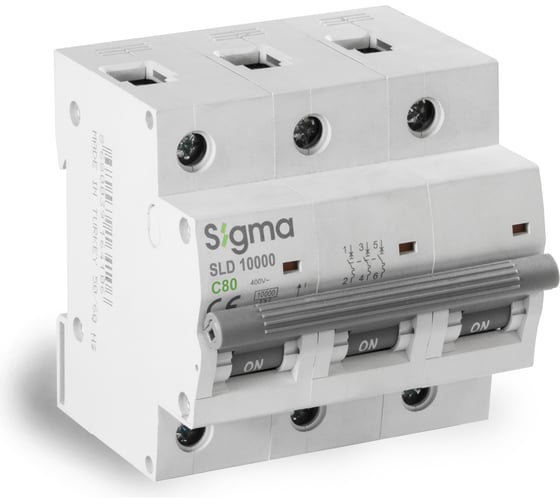 Автоматический выключатель Sigma Elektrik 3P C 80A 10kA 1SL380C 1